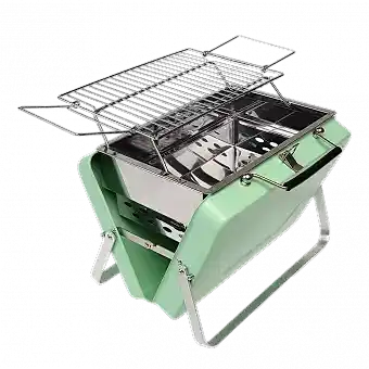 Portable Suitcase Bbq - Green