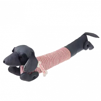 Sausage Dog Draught Excluder - Pink Jumper