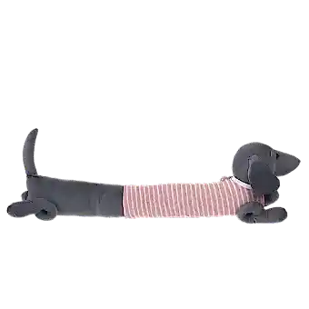 Sausage Dog Draught Excluder - Pink Jumper