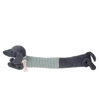 Sausage Dog Draught Excluder - Green Jumper