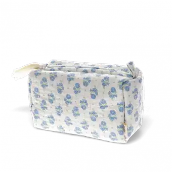 Quilted Makeup Bag - Cornflower