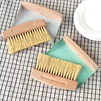 Wooden Table Brush And Pan Set 