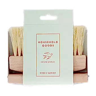 Wooden Table Brush And Pan Set - Soft Grey