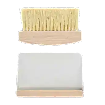 Wooden Table Brush And Pan Set - Soft Grey