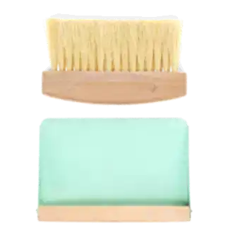 Wooden Table Brush And Pan Set - Pistachio