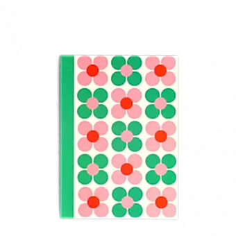 A6 Notebook - Pink And Green Daisy