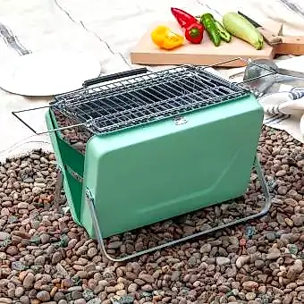 Portable Suitcase Bbq - Pistachio