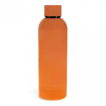Rubber Coated Steel Bottle 500ml - Orange