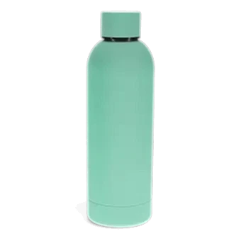 Rubber Coated Steel Bottle 500ml - Mint Green