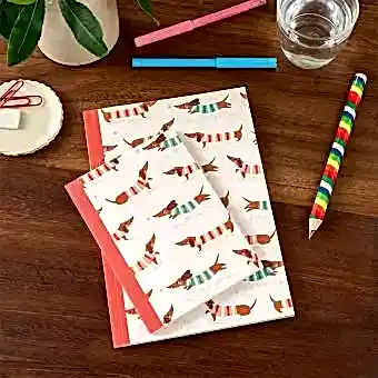 A5-A6 Notebook - Sausage Dog (pattern)