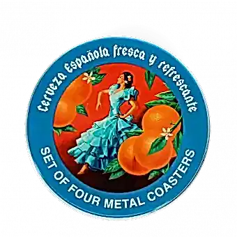 Metal Coasters - Cerveza Española (set Of 4)