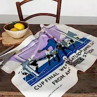 Cotton tea towel - TfL Vintage Poster "Cup Final"