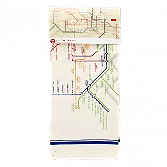 Cotton tea towel - TfL Heritage Tube Map