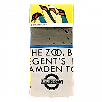 Cotton tea towel - TfL Vintage Poster "For the Zoo..."