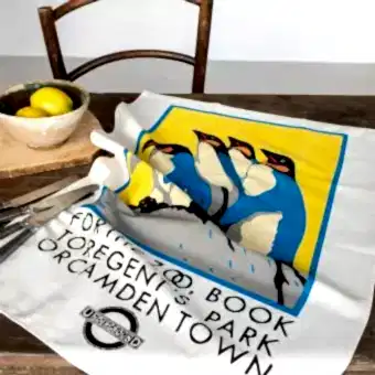 Cotton tea towel - TfL Vintage Poster "For the Zoo..."