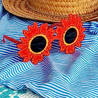 Funglasses - Red sunflower sunglasses
