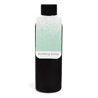 Rubber coated steel bottle 500ml - Black