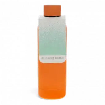 Rubber coated steel bottle 500ml - Orange