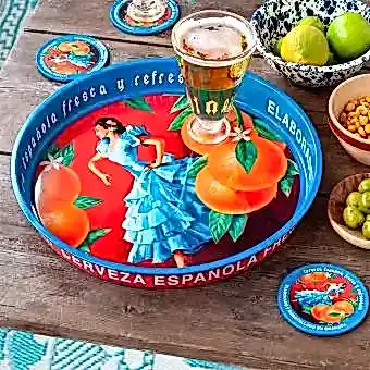 Round serving tray - Cerveza Española