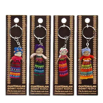 Worry dolls with keyring - Assorted