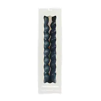 Twisted candles (pack of 2) - Dark grey