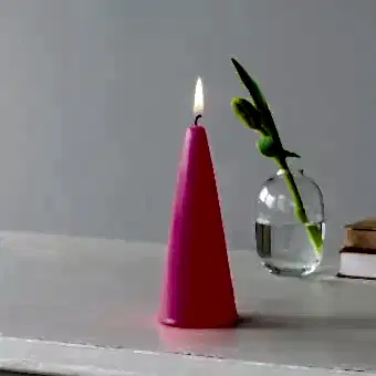 Small cone candle - Bright Pink