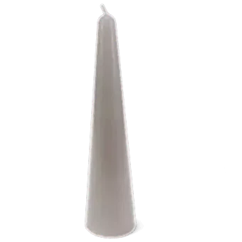 Tall cone candle - Light grey