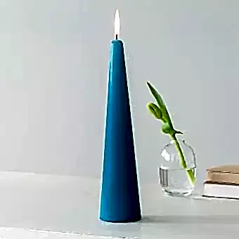 Tall cone candle - Dark blue