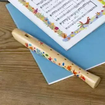 Children's wooden recorder - Fairies in the Garden