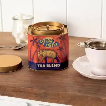 Metal tea caddy - Ceylon Finest.