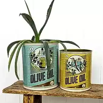 Large storage tins (set of 2) - Olive Oil