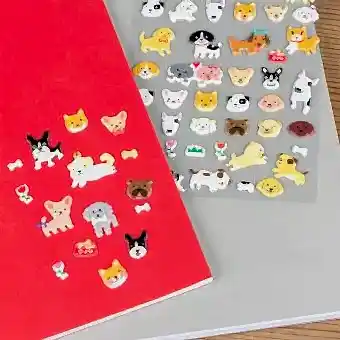 3D puffy stickers - Dogs