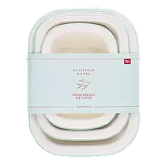 Enamel pie dishes (set of 3) - Pistachio