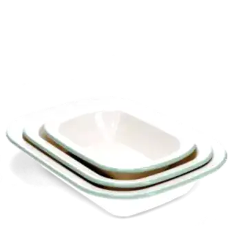 Enamel pie dishes (set of 3) - Pistachio