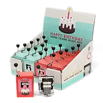 Hand-crank music box assorted- Happy Birthday