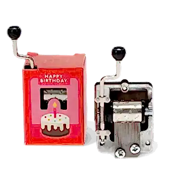Hand-crank music box assorted- Happy Birthday
