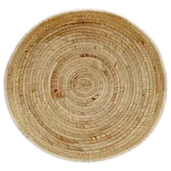 Round water hyacinth trays (set of 2)