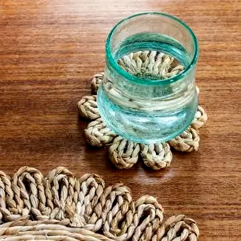 Corn husk coaster - Natural