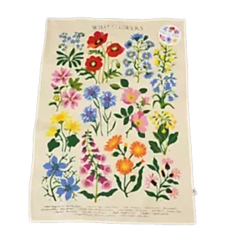 Wild Flowers Tea Towel