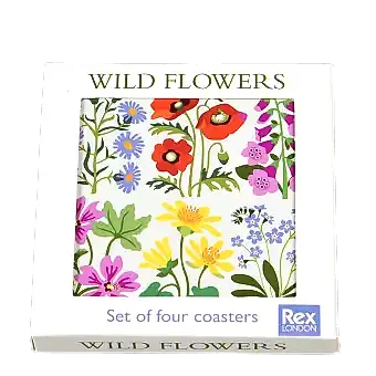Wild Flowers coasters (set of 4) in box
