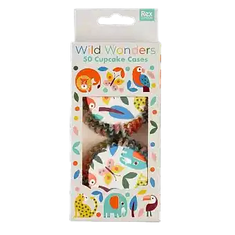 Wild Wonders cupcake cases pack of 50 in box