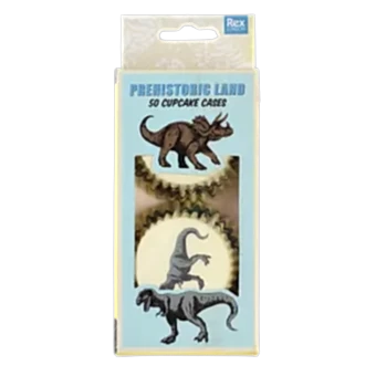 Prehistoric Land cupcake cases pack of 50 in box