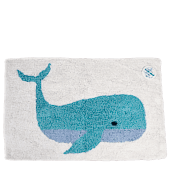 Whale Tufted Cotton Bath Mat