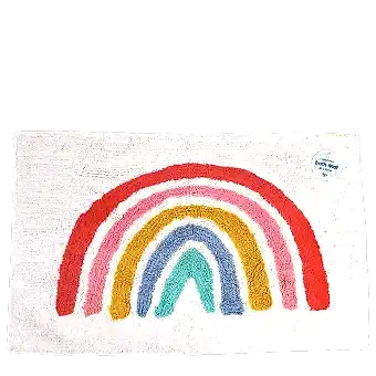 Rainbow Tufted Cotton Bath Mat