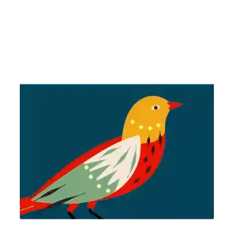 Patterned Bird Greeting Card