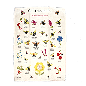 Tea Towel - Garden Bees