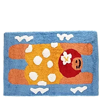 Tufted cotton bath mat - Swimmer
