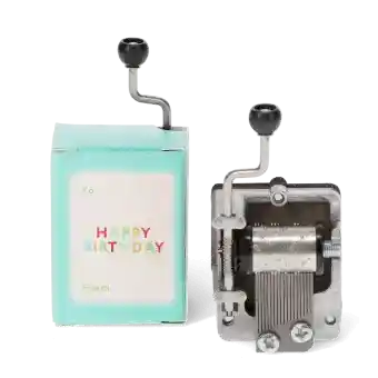 Hand-crank music box - Happy Birthday