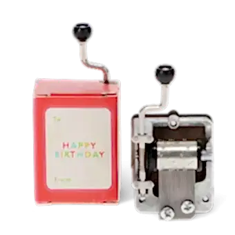 Hand-crank music box - Happy Birthday