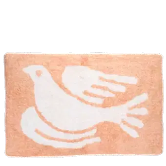 Tufted cotton bath mat - White dove